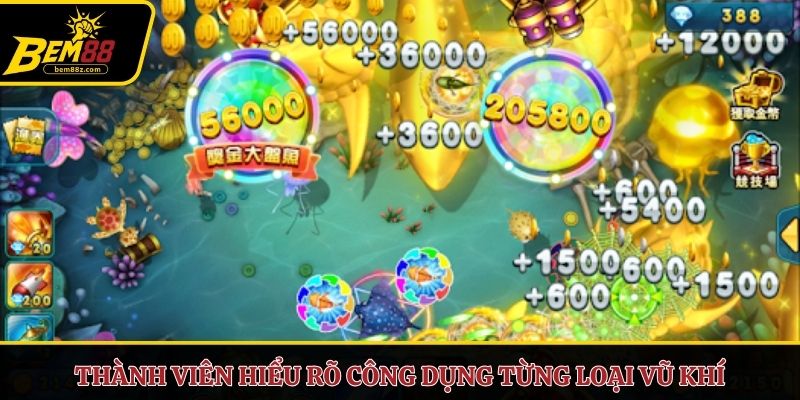 Thành viên hiểu rõ công dụng từng loại vũ khí